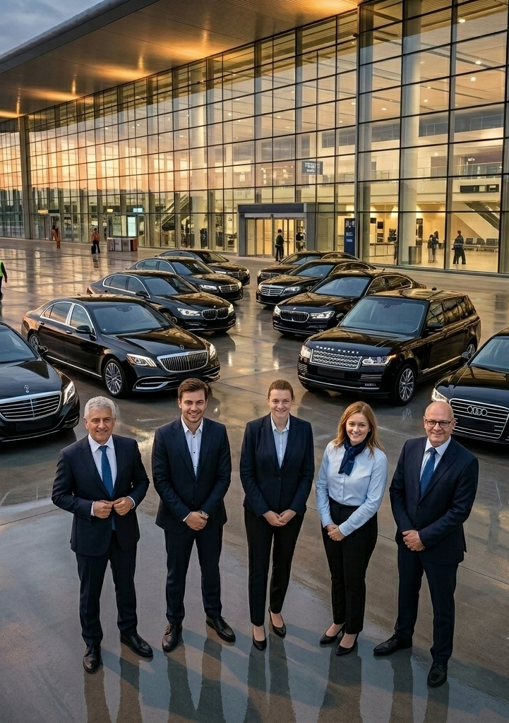 Airport Taxi Vienna team and fleet based near Vienna International Airport